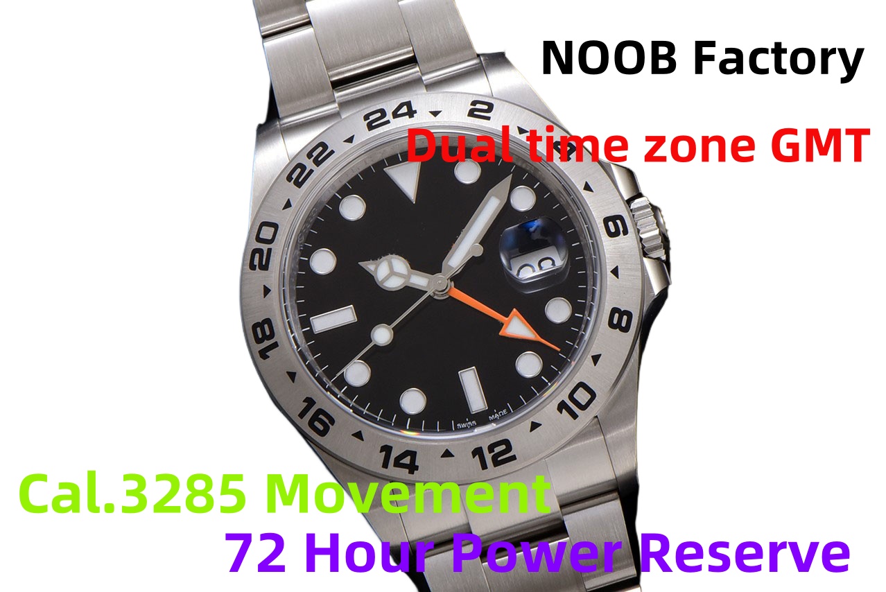 Top 226570 Luxury Mens Watchs Designer de haute qualité Montres GMT Cal.3285 MÉCANIQUE 28800 VPH 904L CRISTOIR SAPPHIRE D'ACIER INOXEUX SUPER LUM