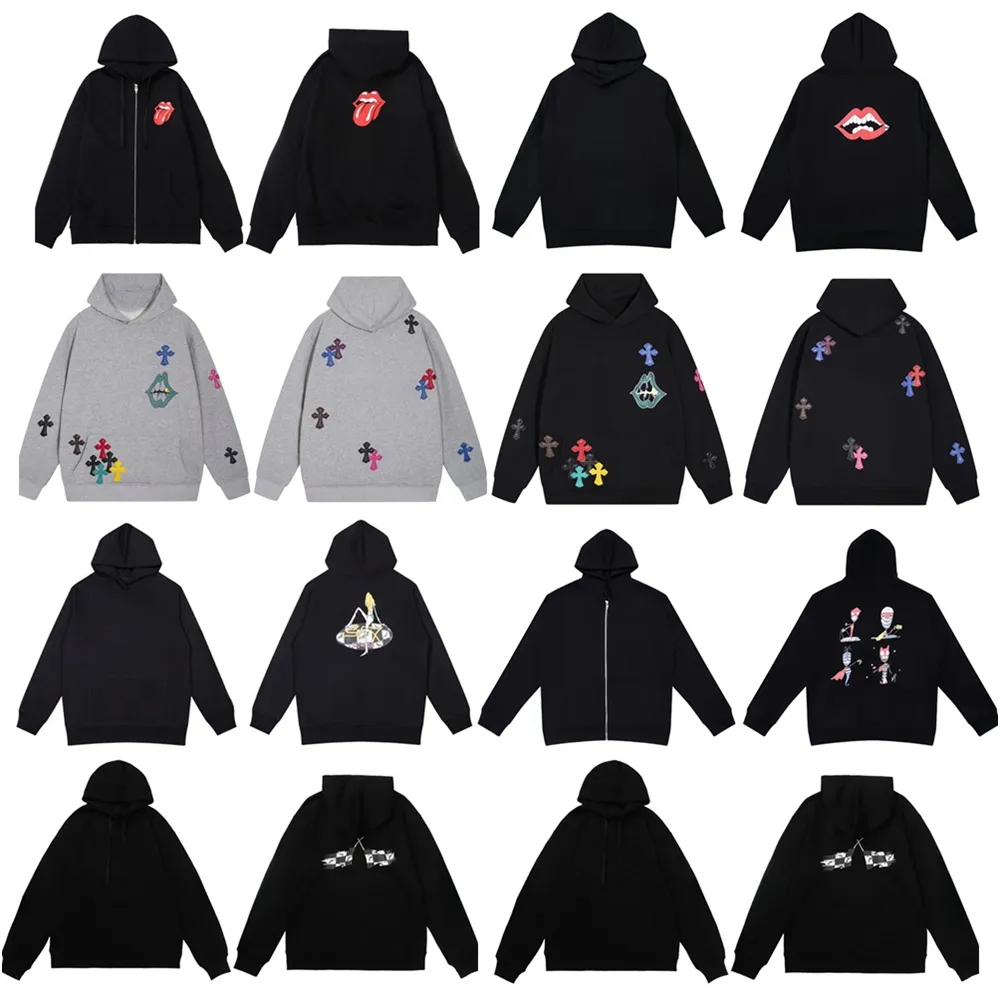 Chrome Sweat à capuche Chromee Sweat à capuche Sweat à capuche Sweatshirts Hip Hop Running Veste Pullover Capoted Cardigan Loose Man Hoody Clothi