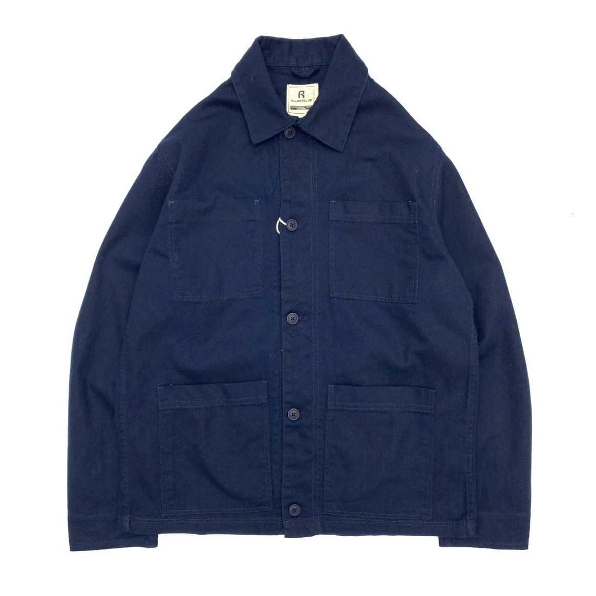 Vintage Classic Multi Pockets Jackets for Men Spring Autumn Fall Retro American Casual 100% Cotton Workwear Coats Cargo Outwear W250821