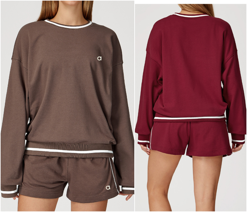 a7028 Women Yoga Outfit 2 pcs Suits Hoodies Short Pants Long Sleeve Pullover Sportwear Tops Shorts Loose Trousers Sport Gym Running Pant