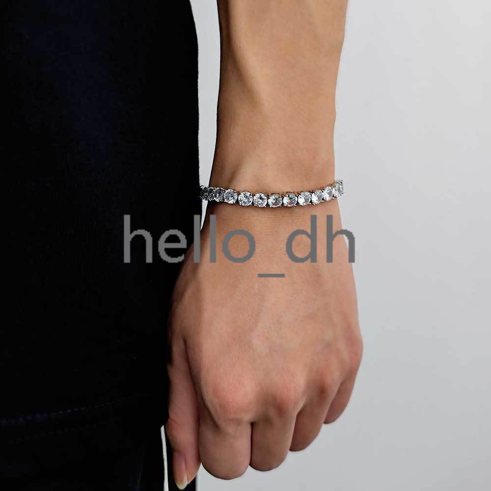 Hip Hop Jewelry 5MM 18K Gold Plated Tennis Bracelet High Quality 5MM Iced Out Diamond Tennis Chain for Women