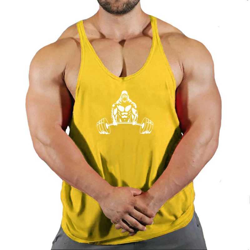 Man Gym Top Fitness Bodybuilding Clothing Gym T-shirts Suspenders Men Sleeveless Sweatshirt Mens Clothes Stringer Vests Shirt X250821
