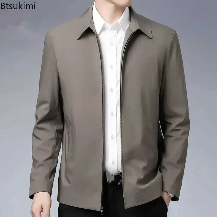 Spring Autumn Mens Turn-down Collar Business Social Blazer Jackets Fashion Office Dress Coats High Quality Casual Men Clothing W250821