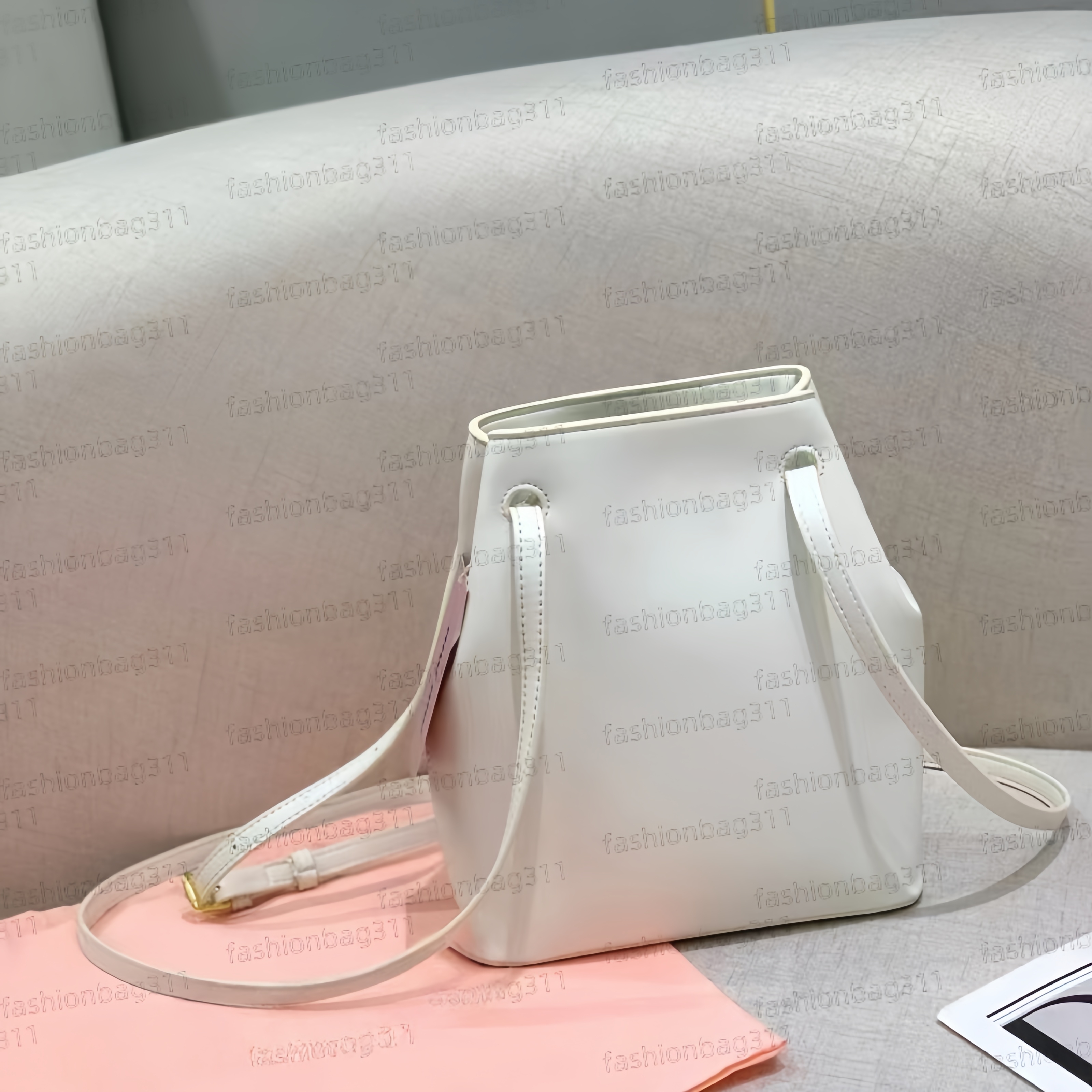 Designer bags Luxury Bag backpack crossbody bag Oil wax leather mini handbag with drawstring double shoulder strap single shoulder bag white women t