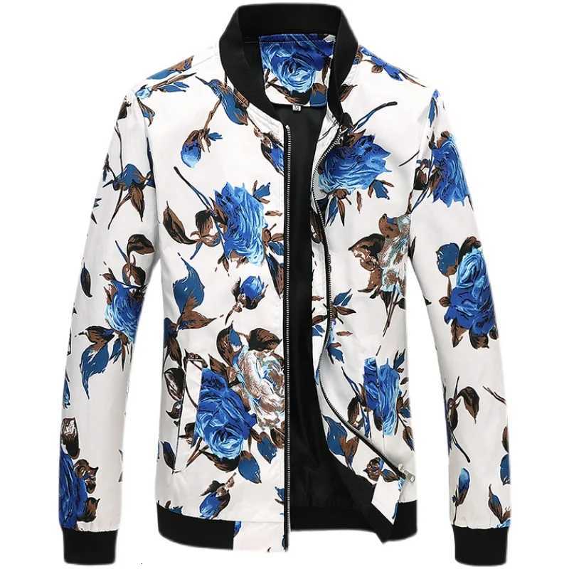 Nouveaux hommes à manches longues Col de baseball veste de sport décontractée mode masculine de fleurs de rue quotidienne W250821