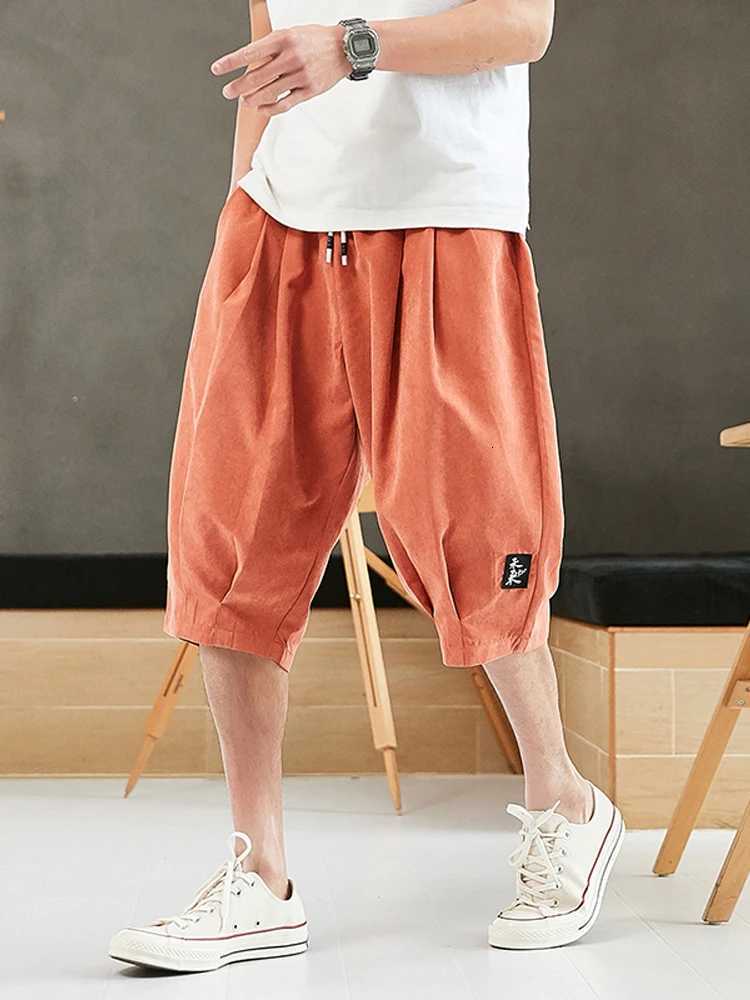 Plus Size Summer Harem Pants Men Short Joggers Chinese Style Calf-Length Casual Baggy Pants Male Capris Trousers 8XL XJ250821
