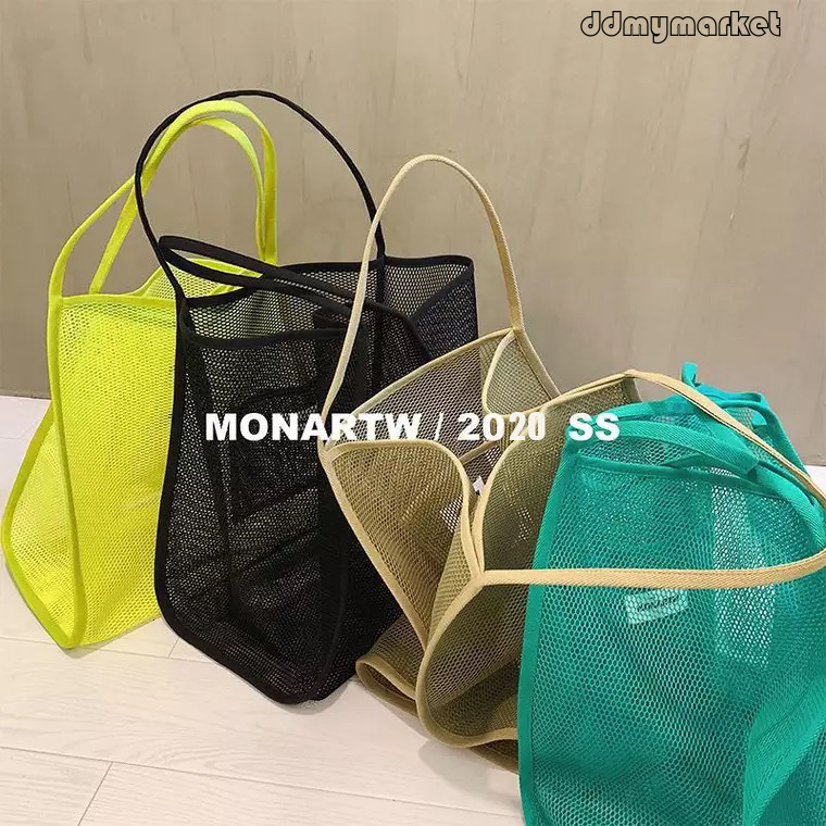 Ddmymarket MONA2025 New Ins Style Transparent Mesh Single Shoulder Fashionable Lightweight Versatile Shopping Bag