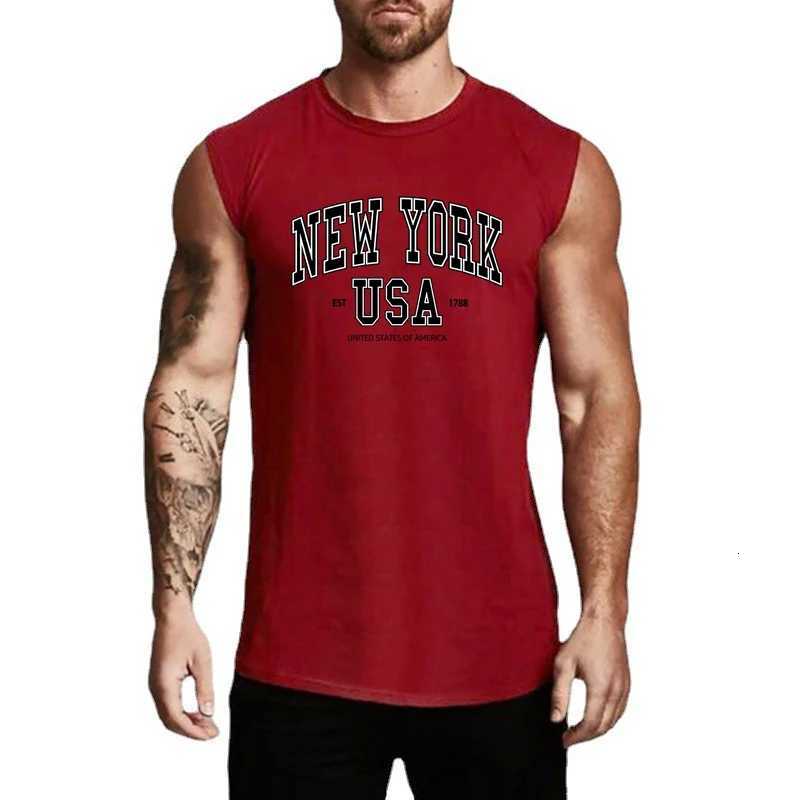 Summer Cotton Breathable Sleeveless Shirt Workout Muscle Tank Tops Mens Bodybuilding Sport Clothing Gym Fitness Running Singlets X250821