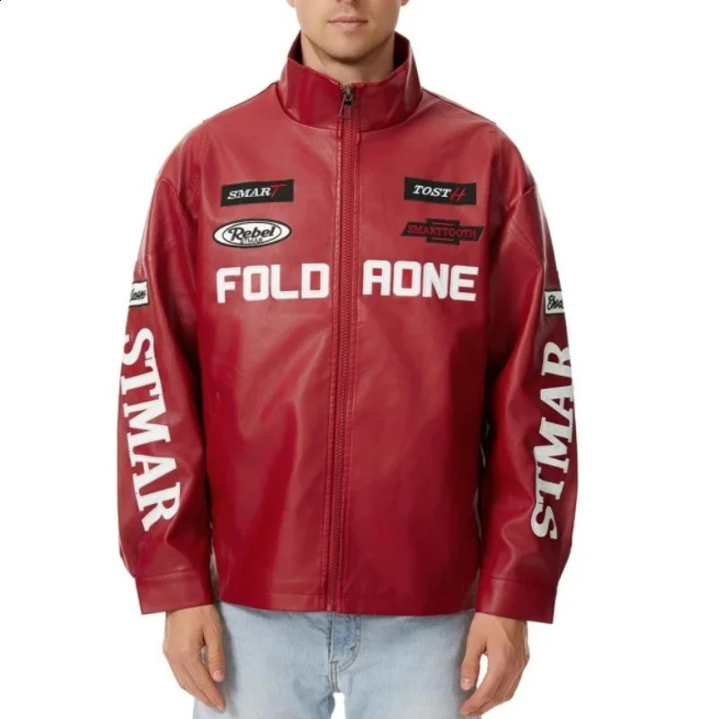 Mens PU Leather Motorcycle Jacket Korean Version Slim Jackets Men Autumn Winter Fashion Windproof Waterproof Coats 250815