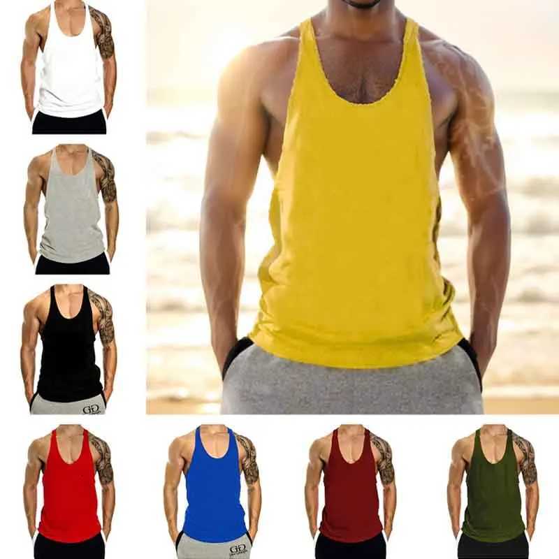 Men Cotton Tank Tops Quick Dry Gym Vest Male Bodybuilding Sleeveless Shirt Elastic Basketball Singlet Gym T-Shirt Men Clothing X250821
