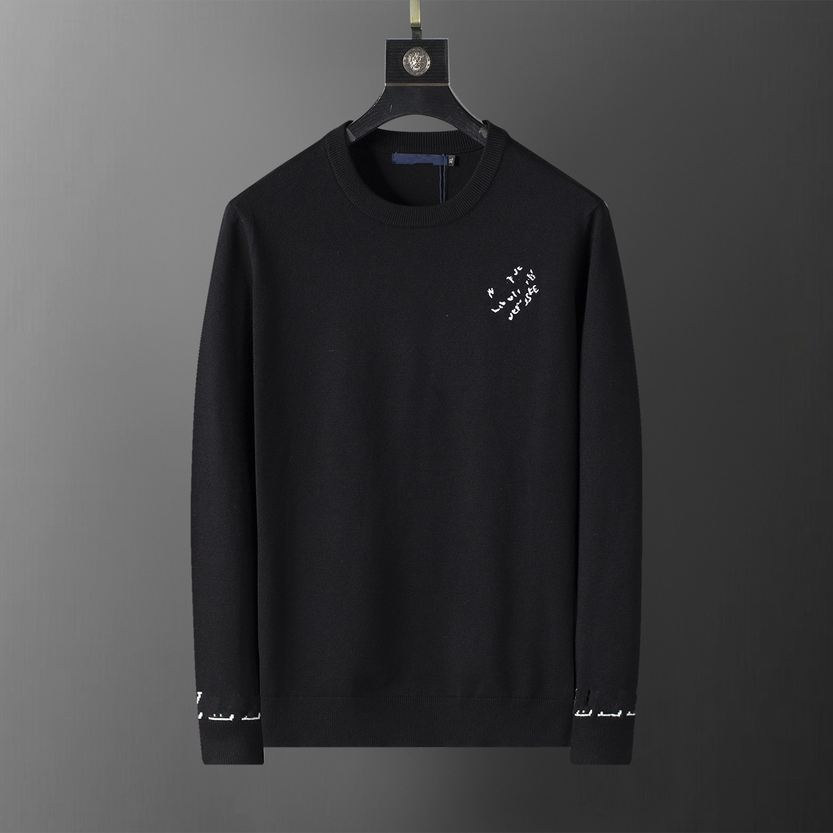 luxury mens sweater clothing pullover vv casual sweatshirt geometry patchwork color print Male fashion woollen woolly jumper