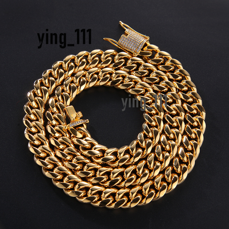 Iced Out Moissanite Collier de bracelet à chaîne cubaine pour hommes