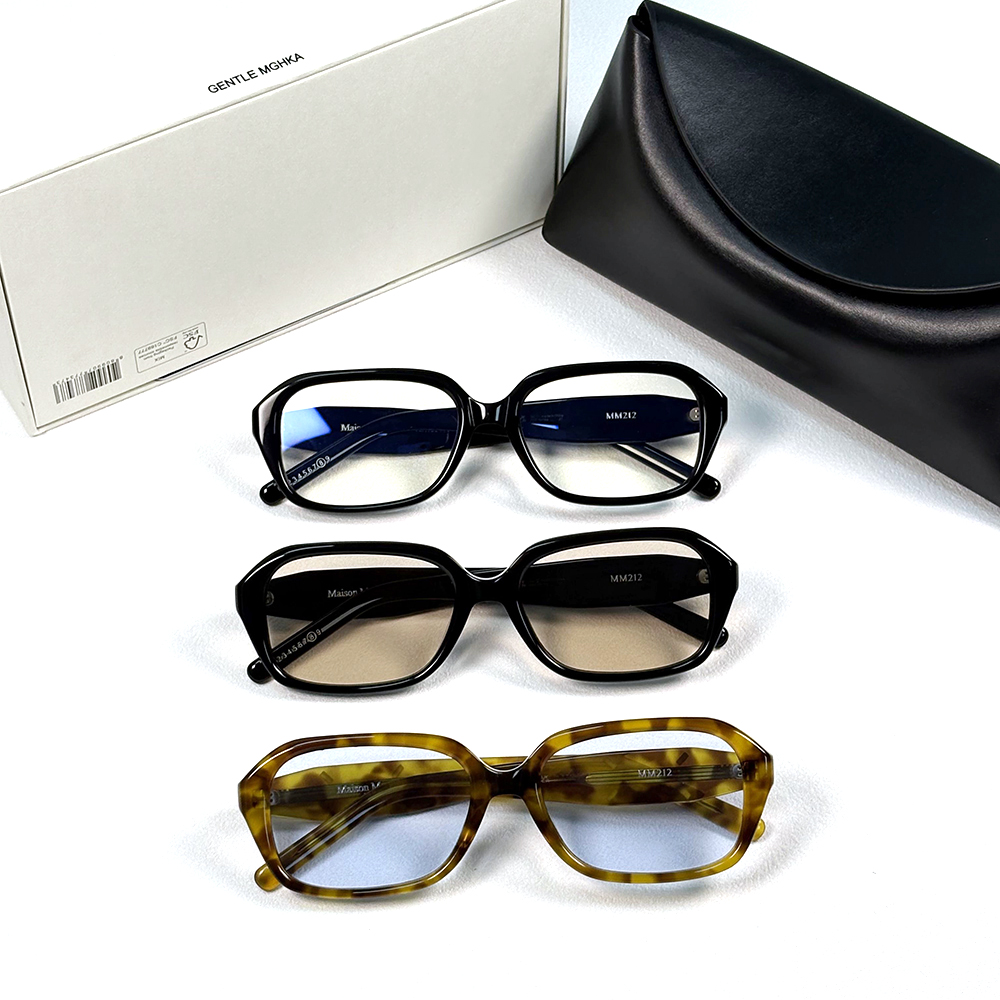 Fashion korea Luxury brand gentle Retro Optical Glasses Acetate Square monter MM212 Eyeglasses frame men women GM Glasses Frame eyewear Prescription
