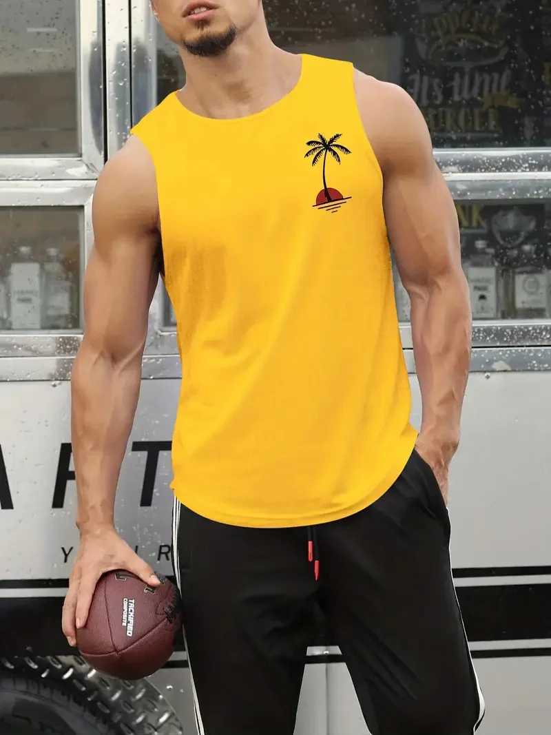 Summer New Mens Sleeveless Vest Simple Letter Printed Round Neck Sports Sleeveless Breathable Non-Stuffy Sleeveless Vest X250821