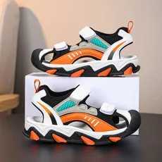 2024 New Summer Breathable Anti-Slip Girls Sandals Childrens Closed-Toe Sandals Boys Wear-Resistant Lightweight Beach Shoes W250821