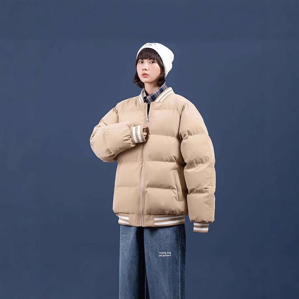 Winter For Women, Baseball Collar Short Coat, Korean Style Versatile Thickened Puffer Trendy Brand Jacket, Small Cotton Padded Jacket B5