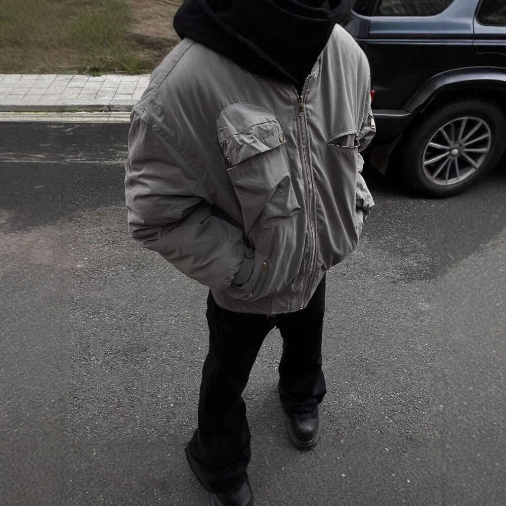 American Style Coat Cleanfit Workwear Jacket Men Winter Oversized High-End Cotton Bomber B5