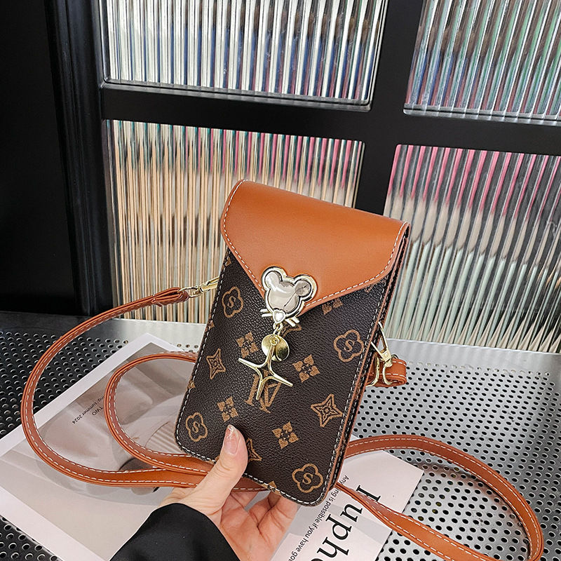 Livraison gratuite Designer Luxury Hot Sell Women's Mini Sac à bandoulière Poldalide Fashion Touch Scred Phone Sac Casual Flower Handsbag