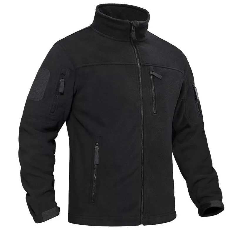 Veste en toison masculine Soft Windproofroprooful Full Up Up Multiplit Zipper Pockets Randonnée travaillant à l'extérieur Windbreaker W250821