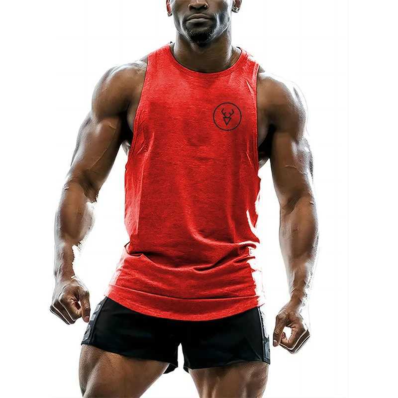 Fashion Deer Pattern Gym Tank Top For Men Summer Trend Sleeveless 3D Printed Fitness Vest Casual Oversized Quick Dry Sports Tees X250821