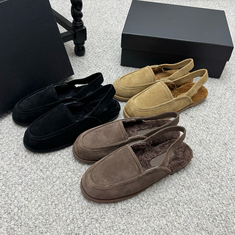 Designer femmes en daim doux Slip-on Business Casual Chores appartements chaussures de robe femme Femmes chaudes en daim hiver