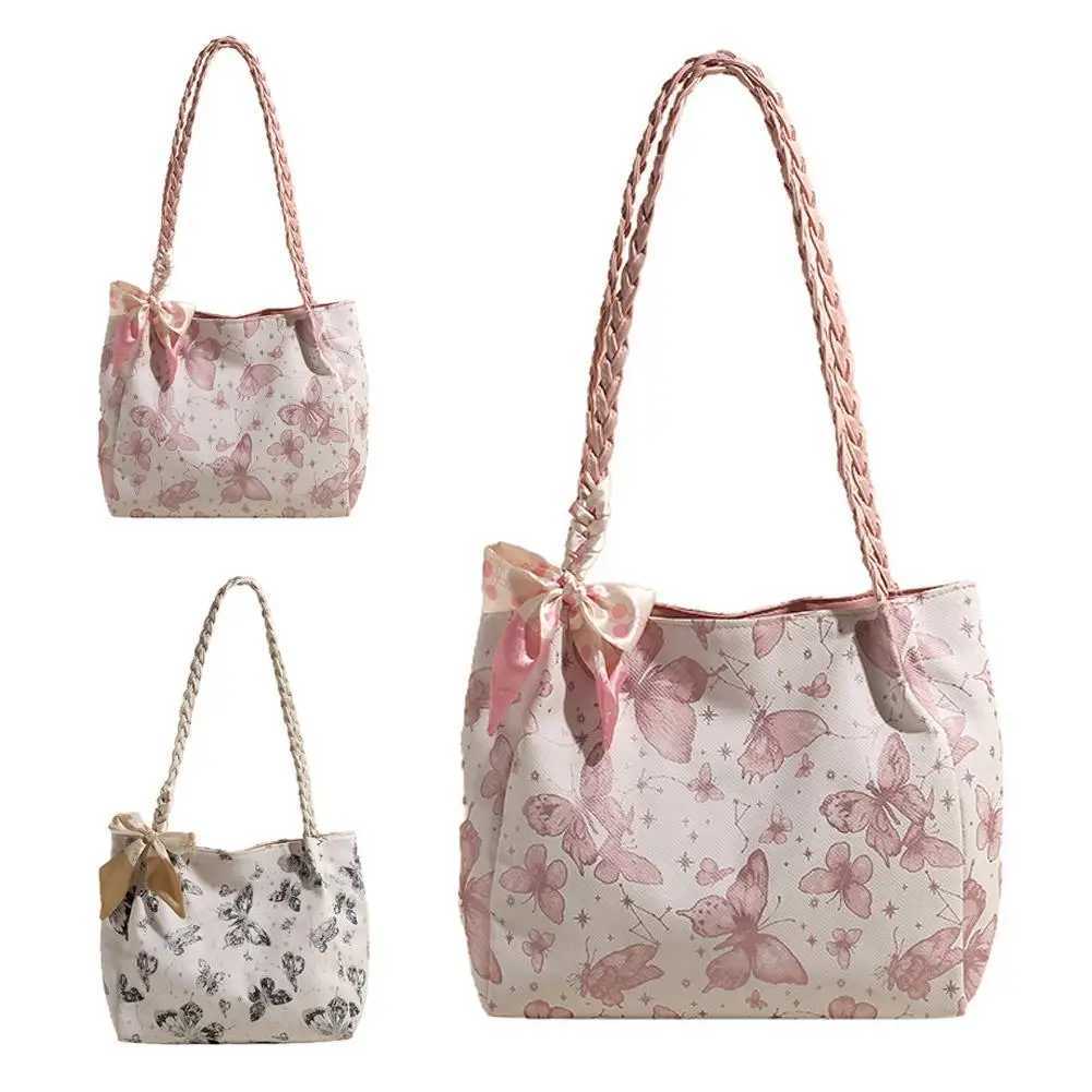 Sac à bandoulière de grande capacité avec design d'arc simple Sacs sous les aisselles décontractés douces uniques pour école de travail Commutant