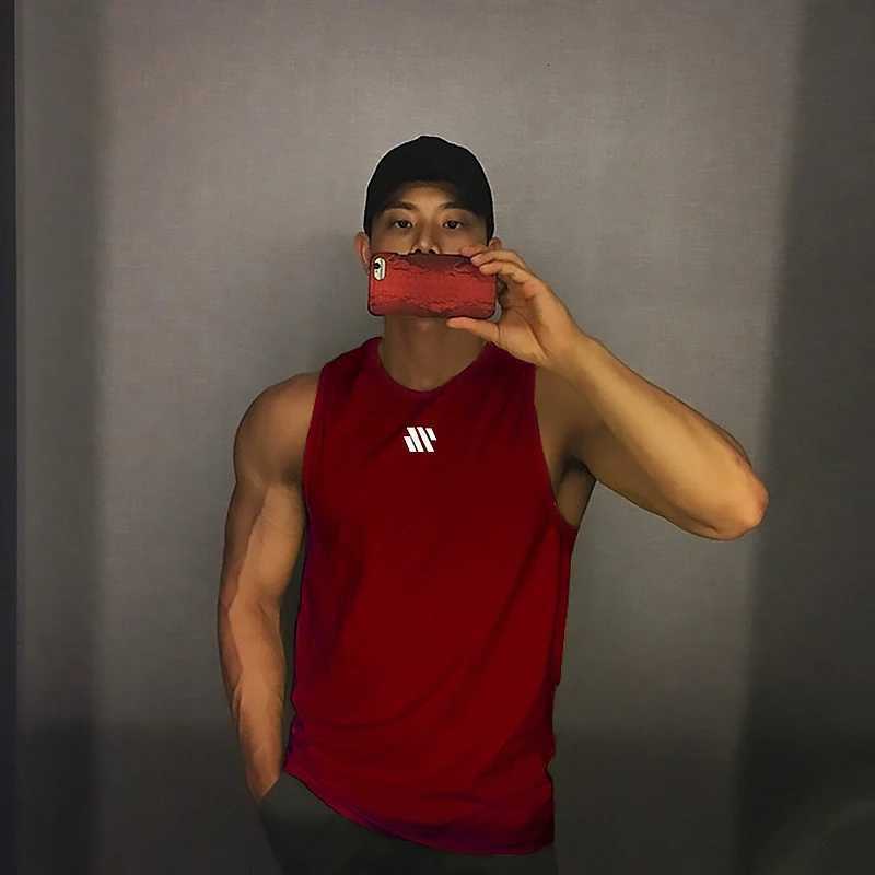 Mens Summer New Fitness Tank Top Gym Workout Sleeveless Shirt Running Apparel Stringer Single Shirt Summer Casual Vest X250821