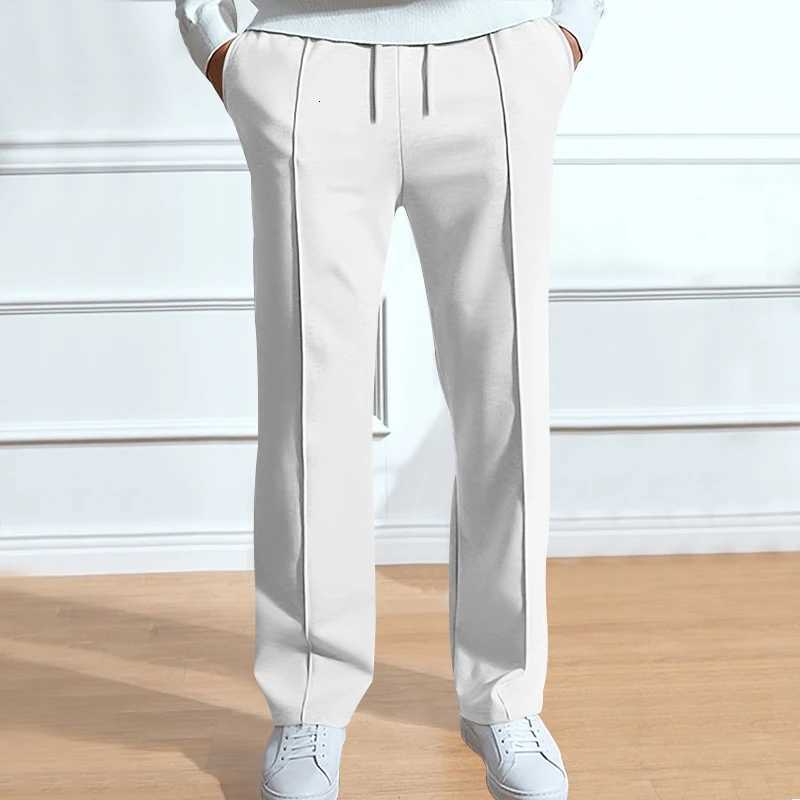 2024 printemps / été vendu chaud mens à la mode pantalon de couleur unie décontractée pantalon droit serré pantalon xj250821