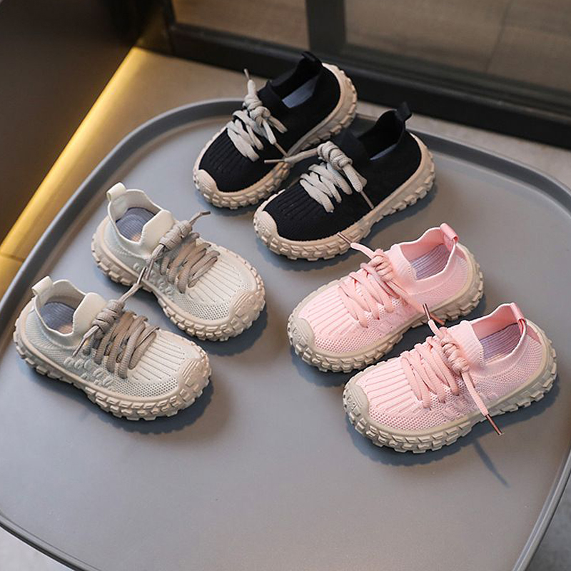 Fashion Sport Running Soft Casual Breathable Spring Autumn Walkfashion Baby Boys Girls Bottom Non-Slip Kids Sneakers Children Toddler Shoes Sizes 21