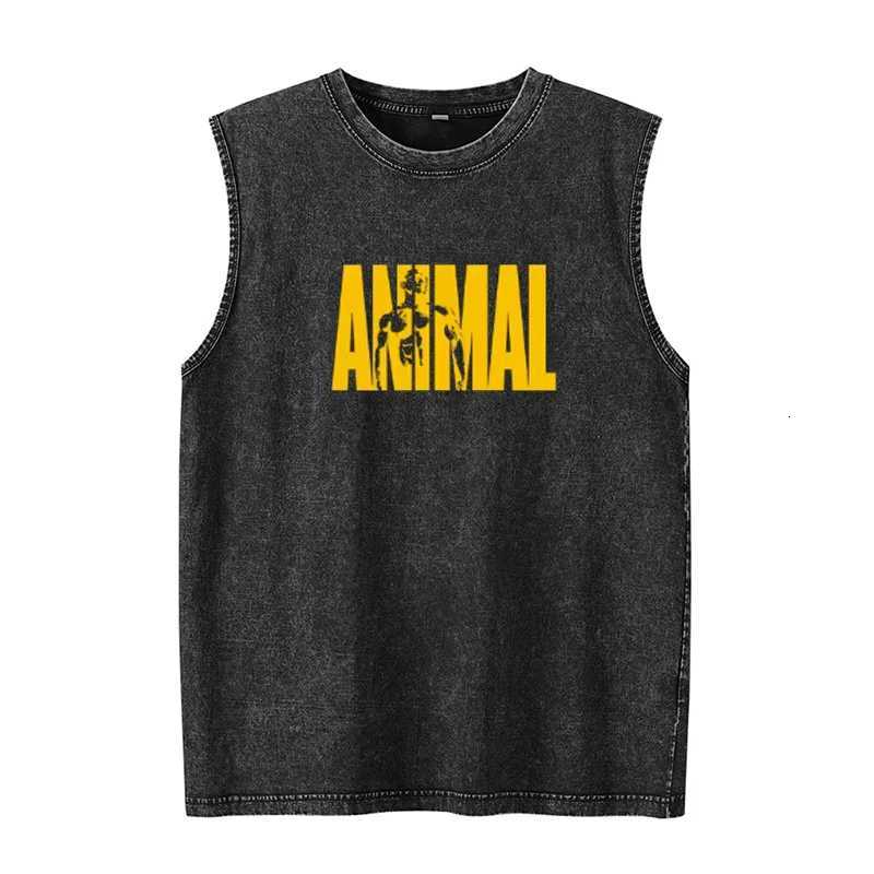 Man Sleeveless Shirt Motivational Graphic Mens Tank Top Summer Y2k Clothes Vintage Washed Vest Oversized T Shirts Gym Clothes X250821