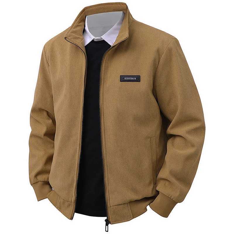 2025 Mens Corduroy Lapel Jackets Mens Spring and Autumn New American Retro Brand Loose and Handsome Multi-pocket Cargo Jacket W250821