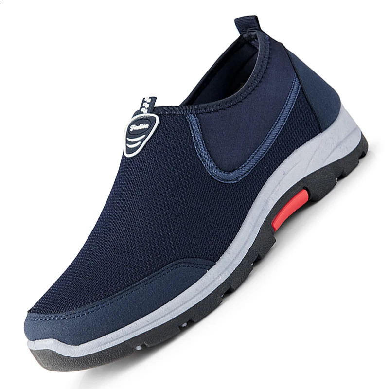 Slip-on Men Shoes Mesh Sport Shoes Male Running Shoes Man Low Top Blue Sneakers Breathable Mens Summer Sports Shoes Big Size 250811