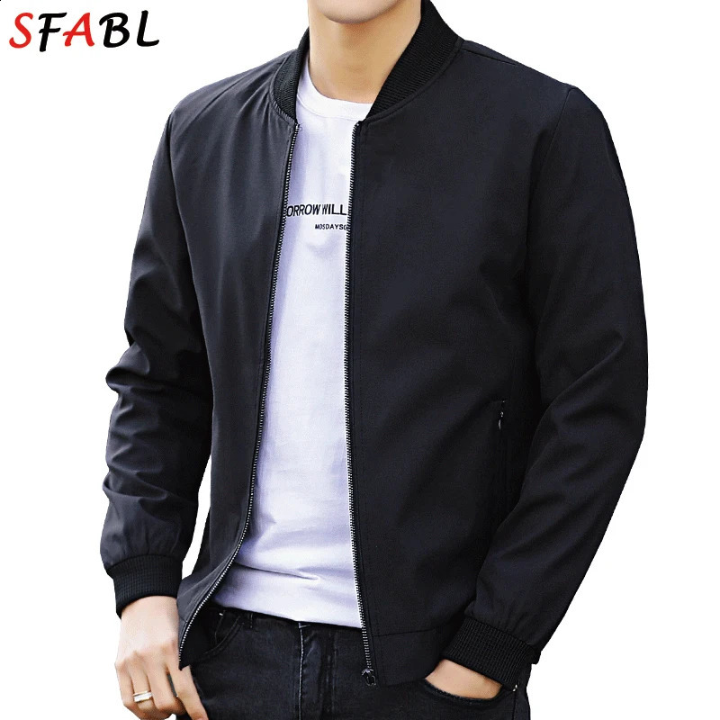 est Spring Jacket Men Casual Jacket Zipper Pocket Bomber Jacket Mens Jackets Slim Fit Baseball Coats L-3XL Outerwear250821