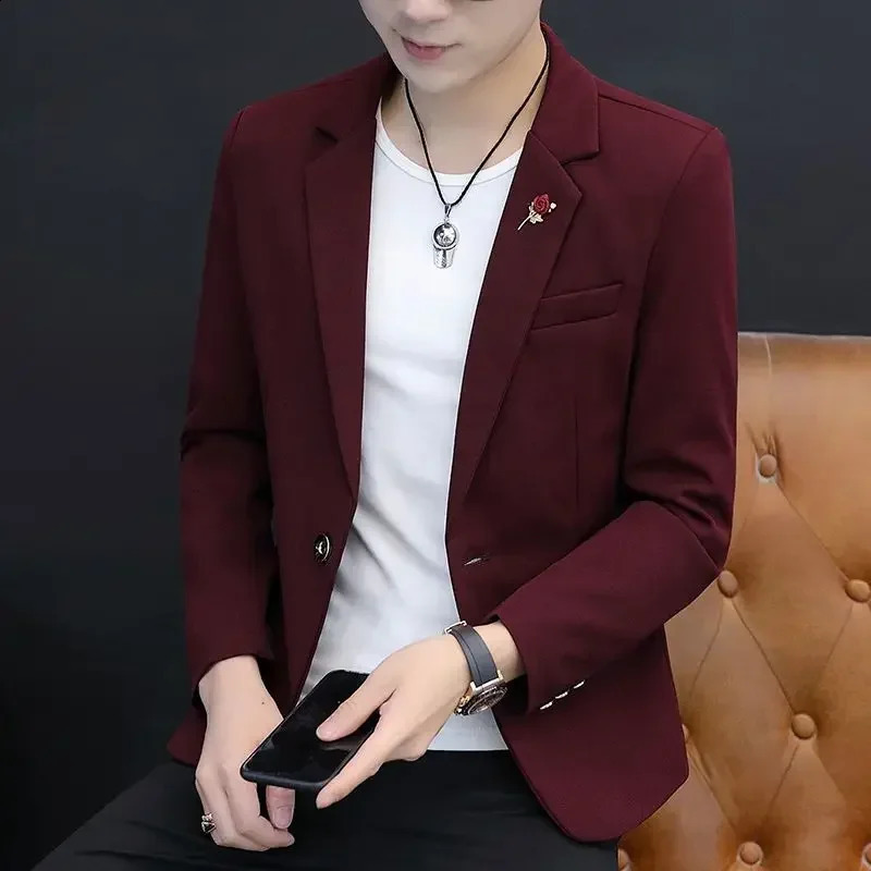 Coats Black Blue Red Man Suits and Blazers Party Single Breasted Jacket for Men Classic Vintage Fashion y ner 250821