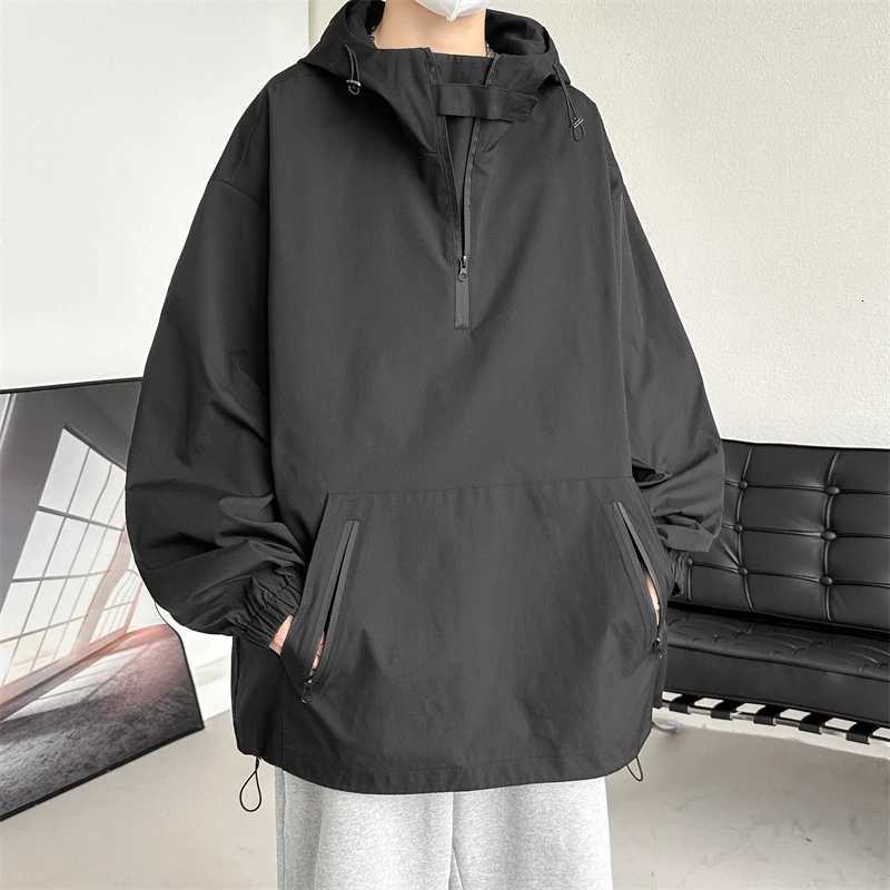5XL Hooded Jackets New Long Sleeve Outdoor Windproof Coats Men Streetwear Waterproof Cargo Mens Jacket Oversize Fashion Clothing W250821