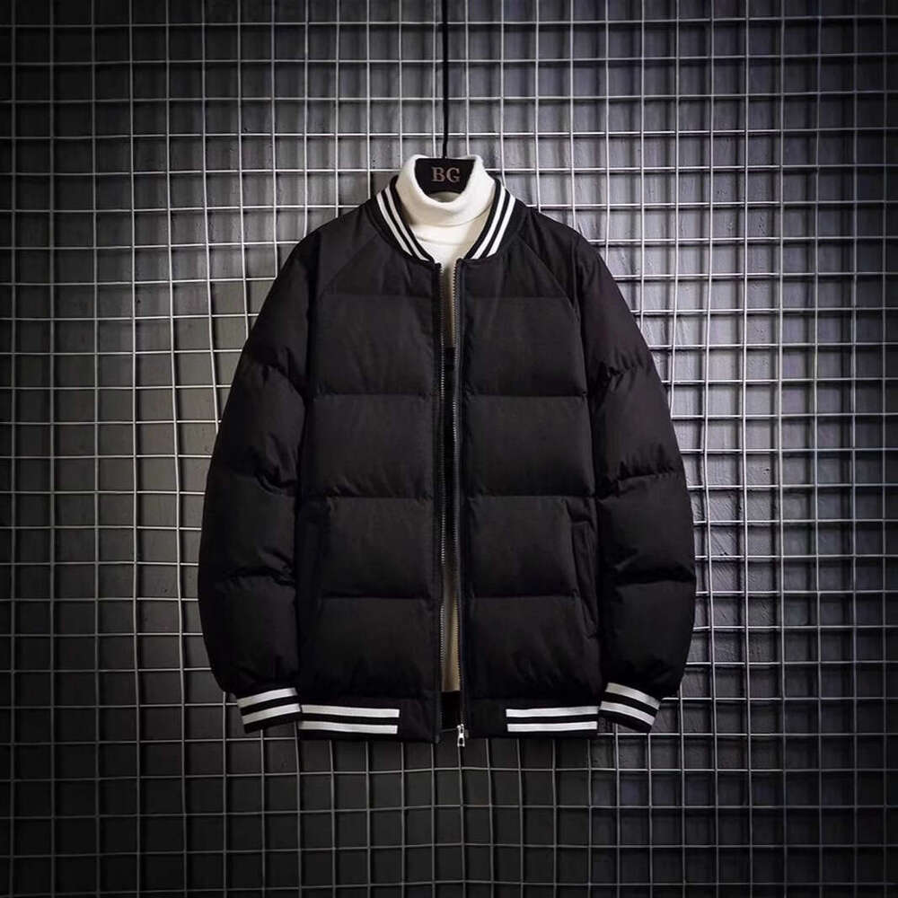 Brand de pain épaissi petit manteau d'hiver rembourré collier de baseball masculin coton veste de style coréen à la mode polyvalente b5