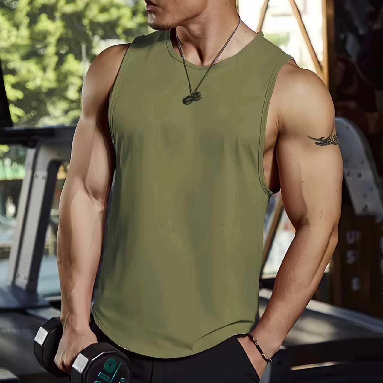 Mens Sleeveless Bodybuilding Tank Top - Moisture-Wicking Workout Vest Breathable Casual Summer Muscle Shirts Workout Vest for X250821