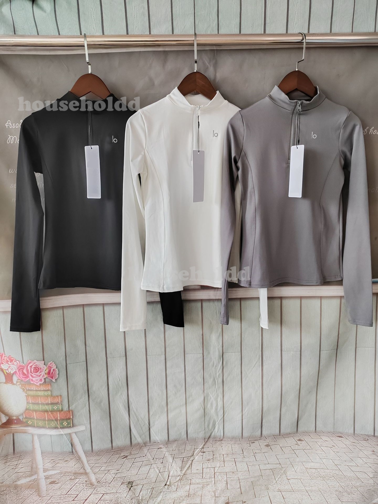 Vestes de créateurs pour femmes Print Print Half-Zip à manches longues à manches longues Yoga Fall Running Athletic Shirt