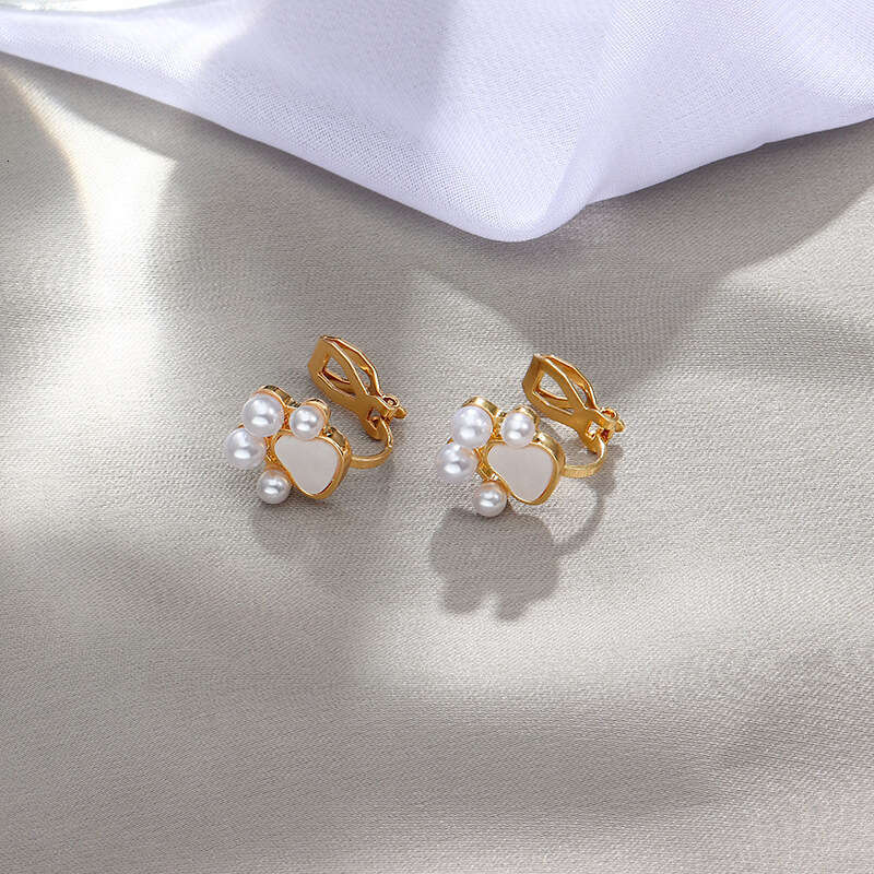 Boucles de perles femmes, boucles d'oreilles haut de gamme, clips d'oreille élégants pour femmes sans oreilles percées