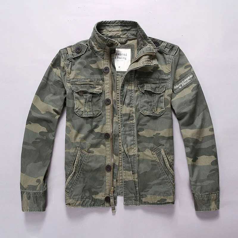 Denim Camouflage Jacket Men Stand Collar Camo Jacket Outerwear Overalls Men Winter Thick Pure Cotton Casual Coat XXL W250821