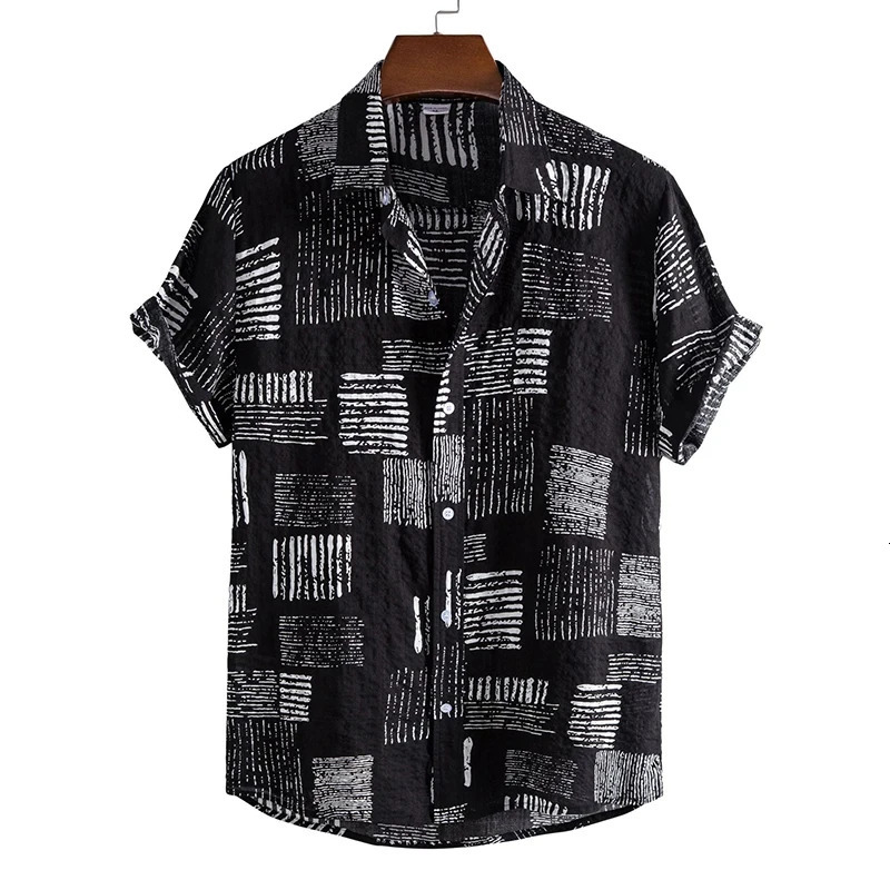 2024 Men de mode Femmes Hawaiian Shirts Stripe Imprimes Imprimes HARAJUKU Buttes Tshirt Y2K Tops Streetwear ShortSleeved Clothing mâle 250808