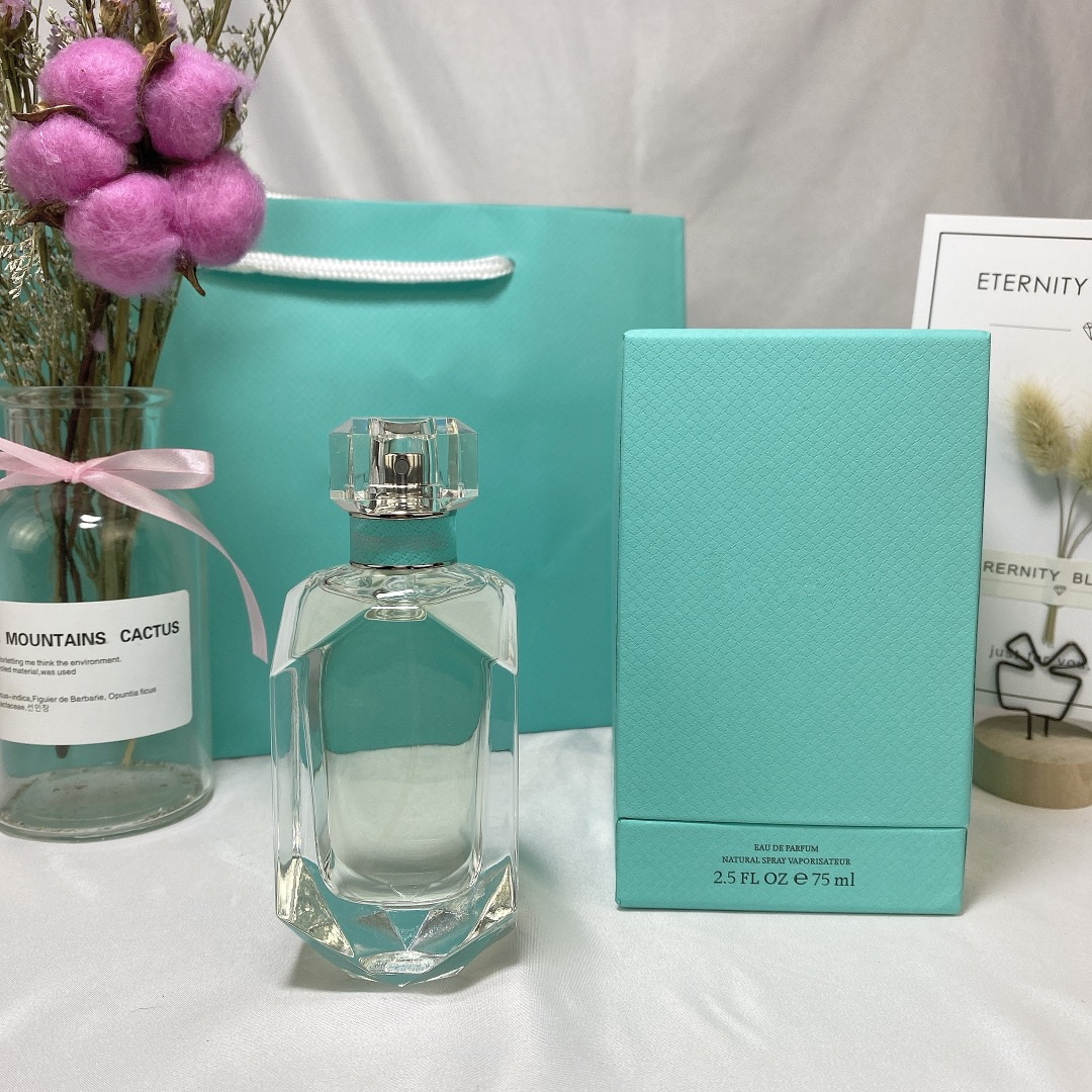 High quality new diamond bottom women's perfect perfume 75ML EDP Rose Gold Diamond Women's perfume Long Lasting cologne fragrance fast shi
