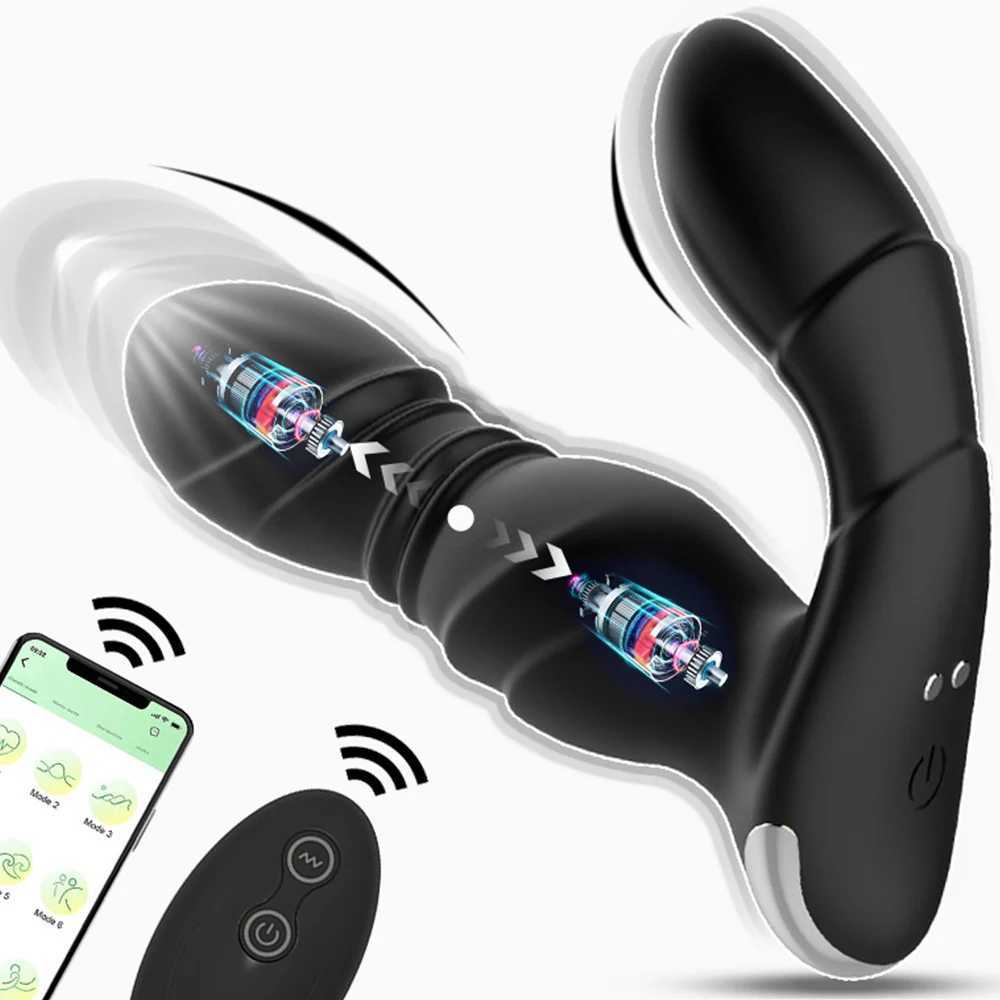 APP Remote Control Thrusting Prostate Massager Vibrator Wearable Panty Vagina G Spot Stimulator Clit Anal Sex Toys for Couples gbamboo_PHPG