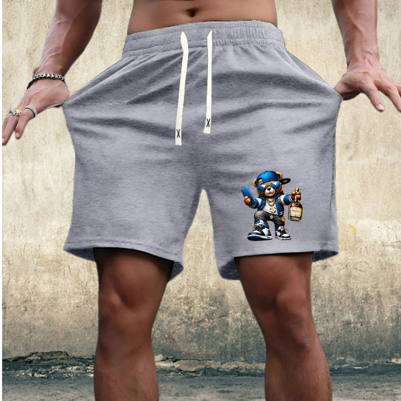 1365 Summer en gros personnalisable grande taille Chort élastique décontracté pour hommes Mentes à tricot à tête jumelle pantalon à crampons à ch