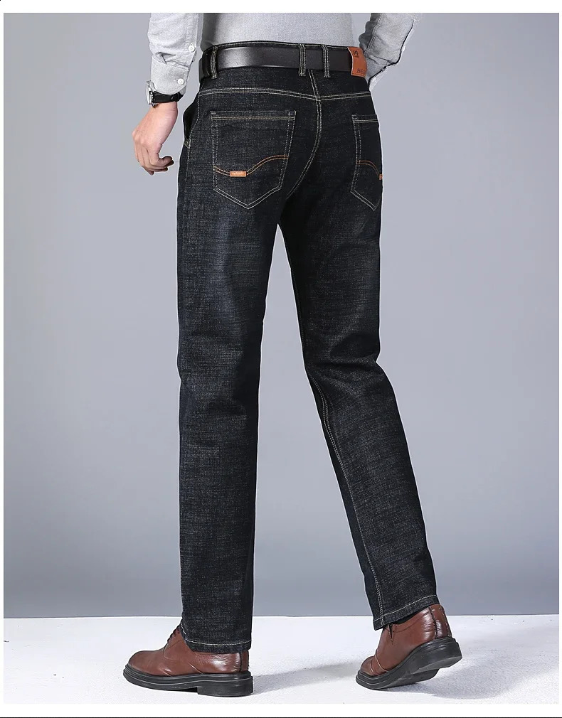 spring and summer thin jeans mens straightcut midwaist casual pants dirtresistant versatile long 250820