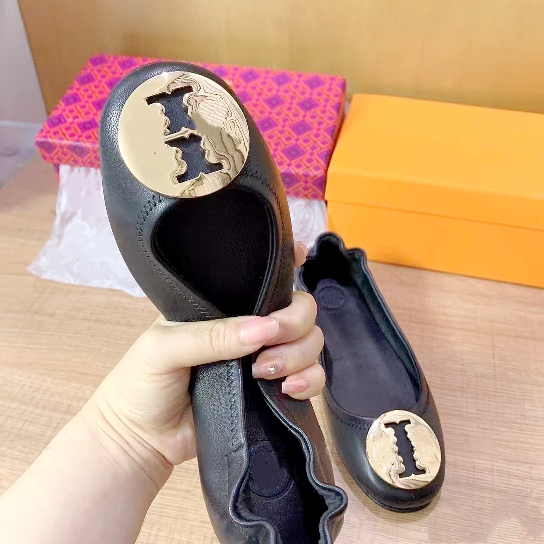 Black Ballet Flats Shoes designer shoe Women Quilted Genuine Leather Slip on Luxury Ladies Dress Shoes platform canvas Fisherman shoe casual Loafers