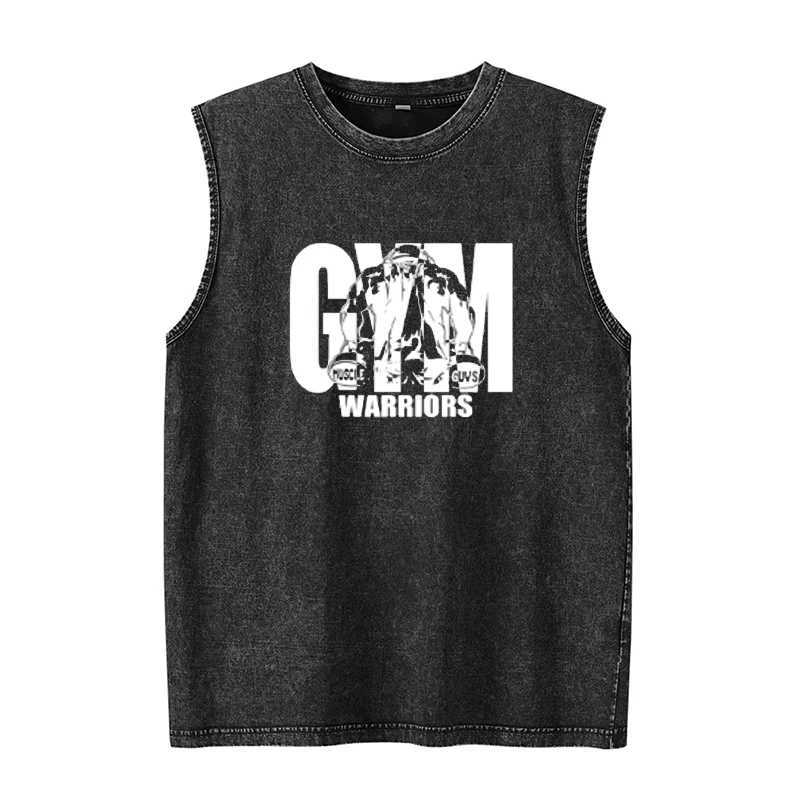 Mens Tank Top Motivational Gym Graphic T Shirts Summer Y2k Clothes Sleeveless Shirt Vintage Washed Vest Oversized Streetwear X250821