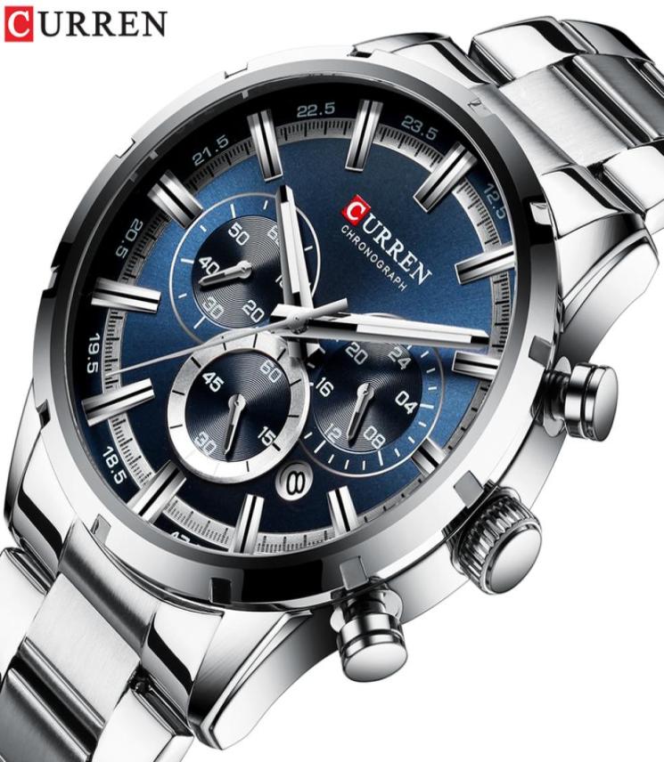 Relogio Masculino CURREN Fashion Mens Watches Top Brand Luxury Wrist Quartz Clock Men Waterproof Chronograph 2203295580214