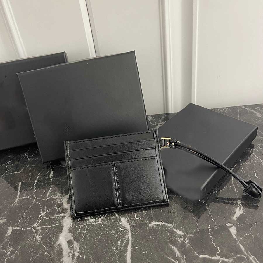 Card wallet designer card holder women top quality mini wallet oil wax skin card bag with triangular enamel and box