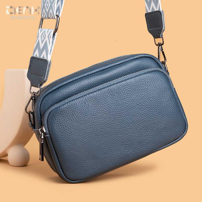 DENK Cross Border Genuine Leather Women's Handbag 2025 New Fashion Niche Shoulder Crossbody Bag Top Leather Luxury Bag Designer Free Delivery S